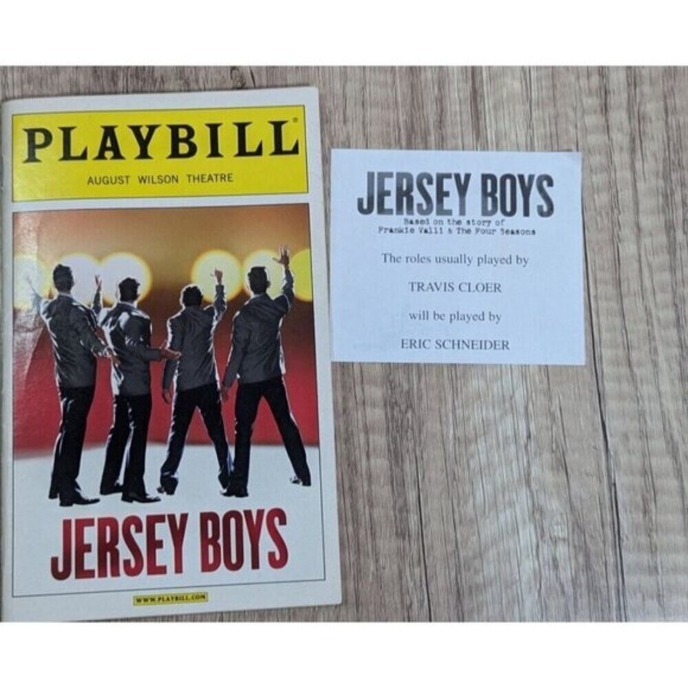 Jersey Boys Playbill August Wilson Theatre February‎ 2008 Edition Broadway